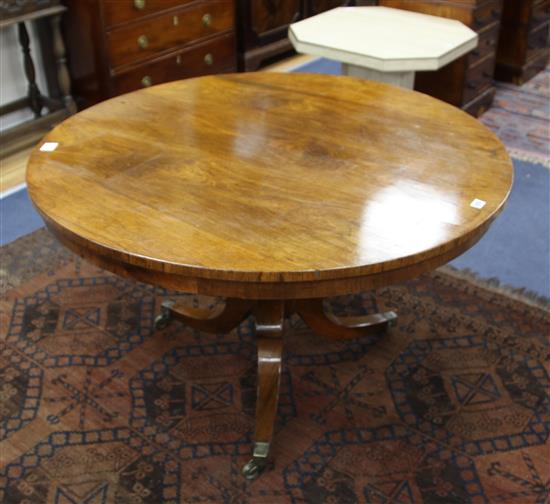 A Regency rosewood breakfast table, W.113cm
